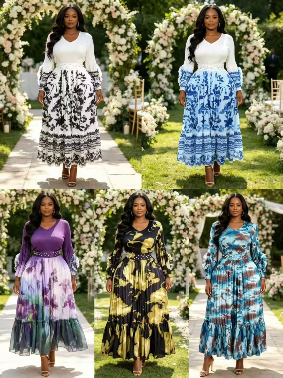 Bluebell Grace Floral Maxi Dress | Elegant Modest Occasion Wear UK
