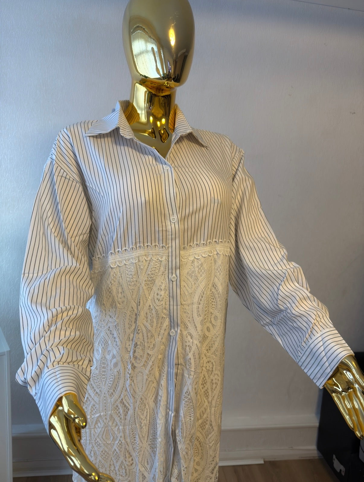 Lace Button down dress