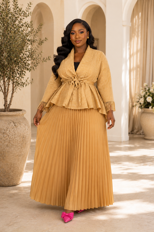 (Pre-Order)Elegance Pleated Skirt Set