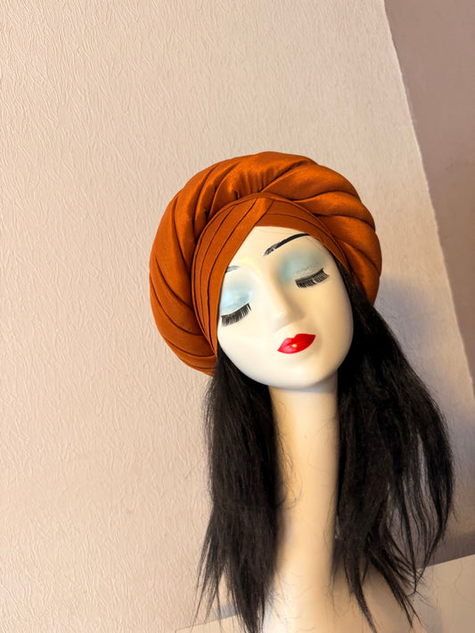 Burnt orange turban