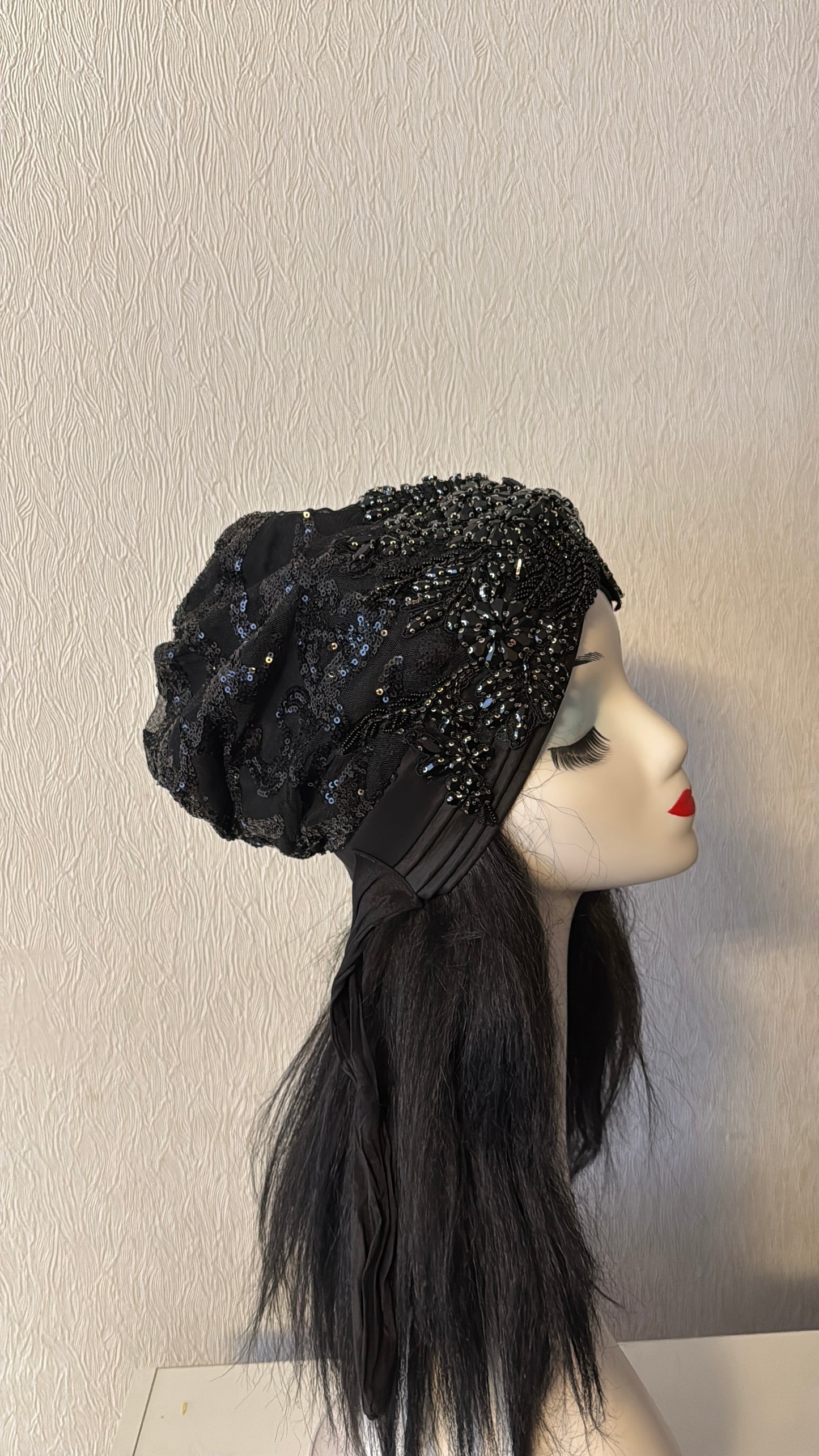 Applique party turban