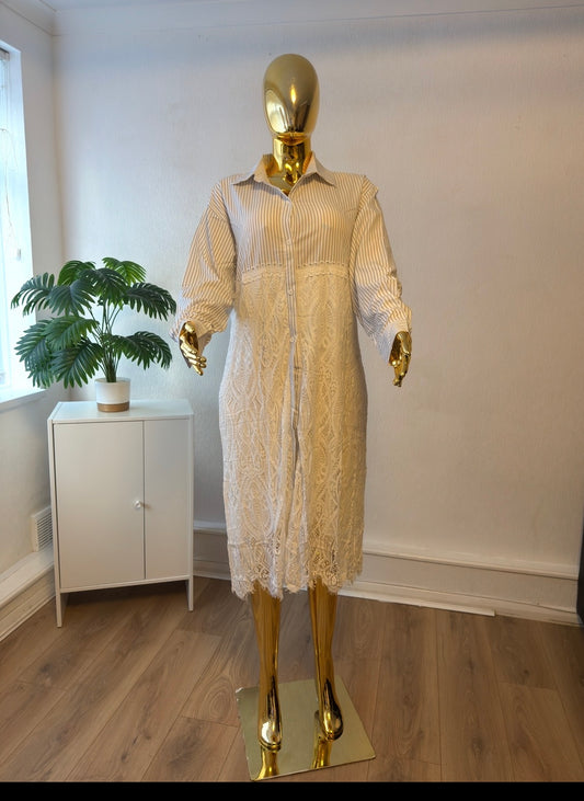 Lace Button down dress