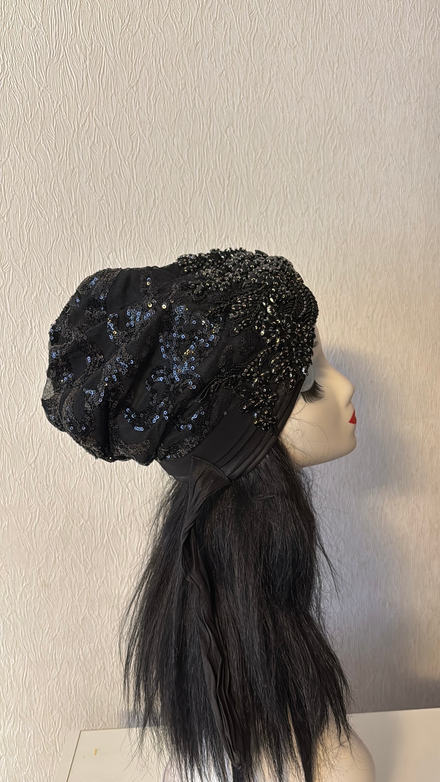 Applique party turban