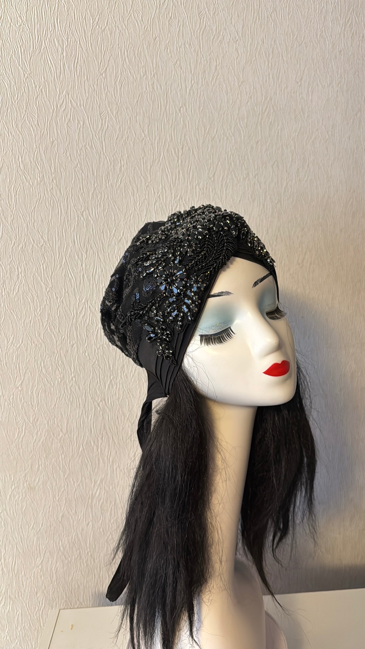 Applique party turban