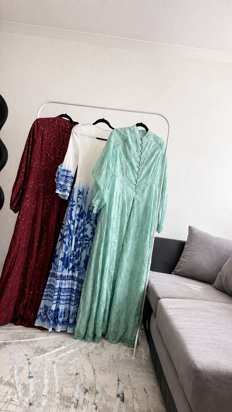 Mint Green Embroidered Maxi Dress | Elegant Modest Occasion Wear