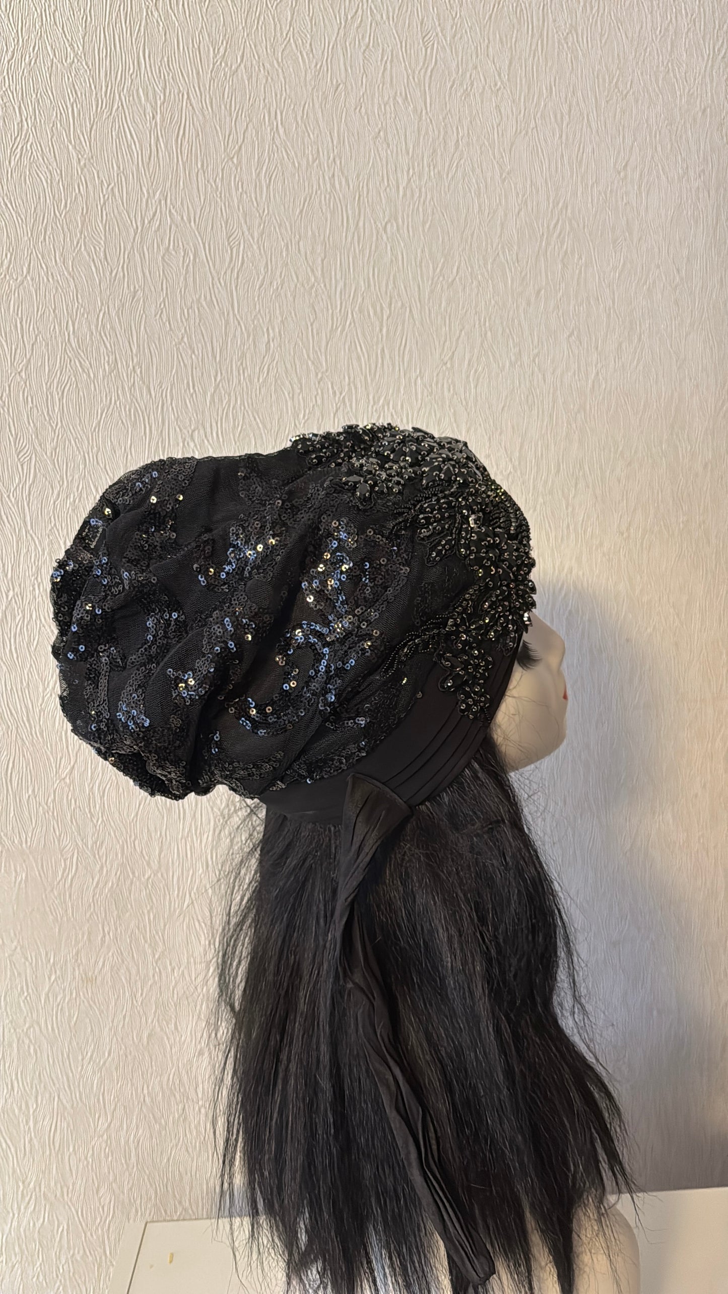Applique party turban