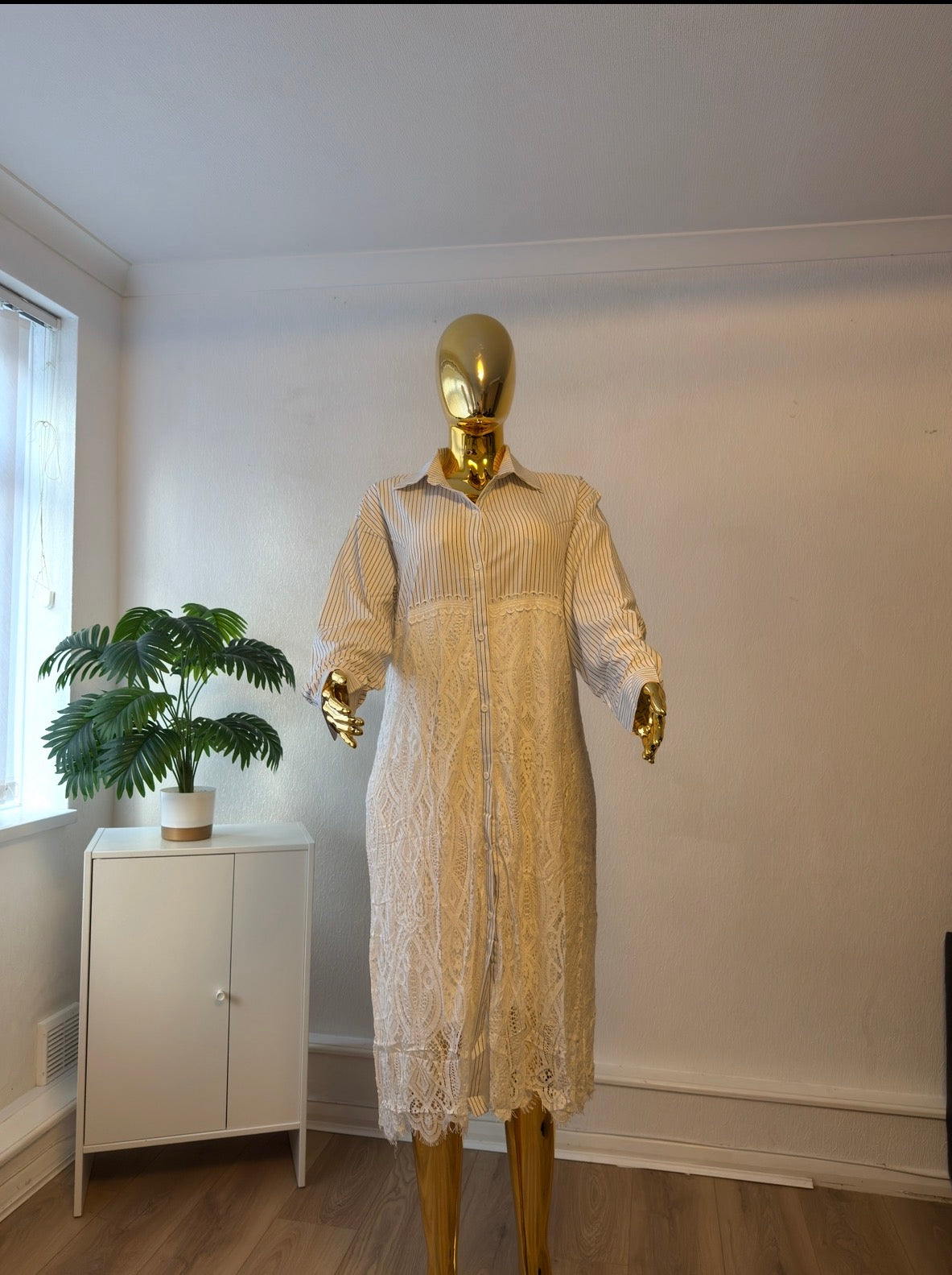 Lace Button down dress