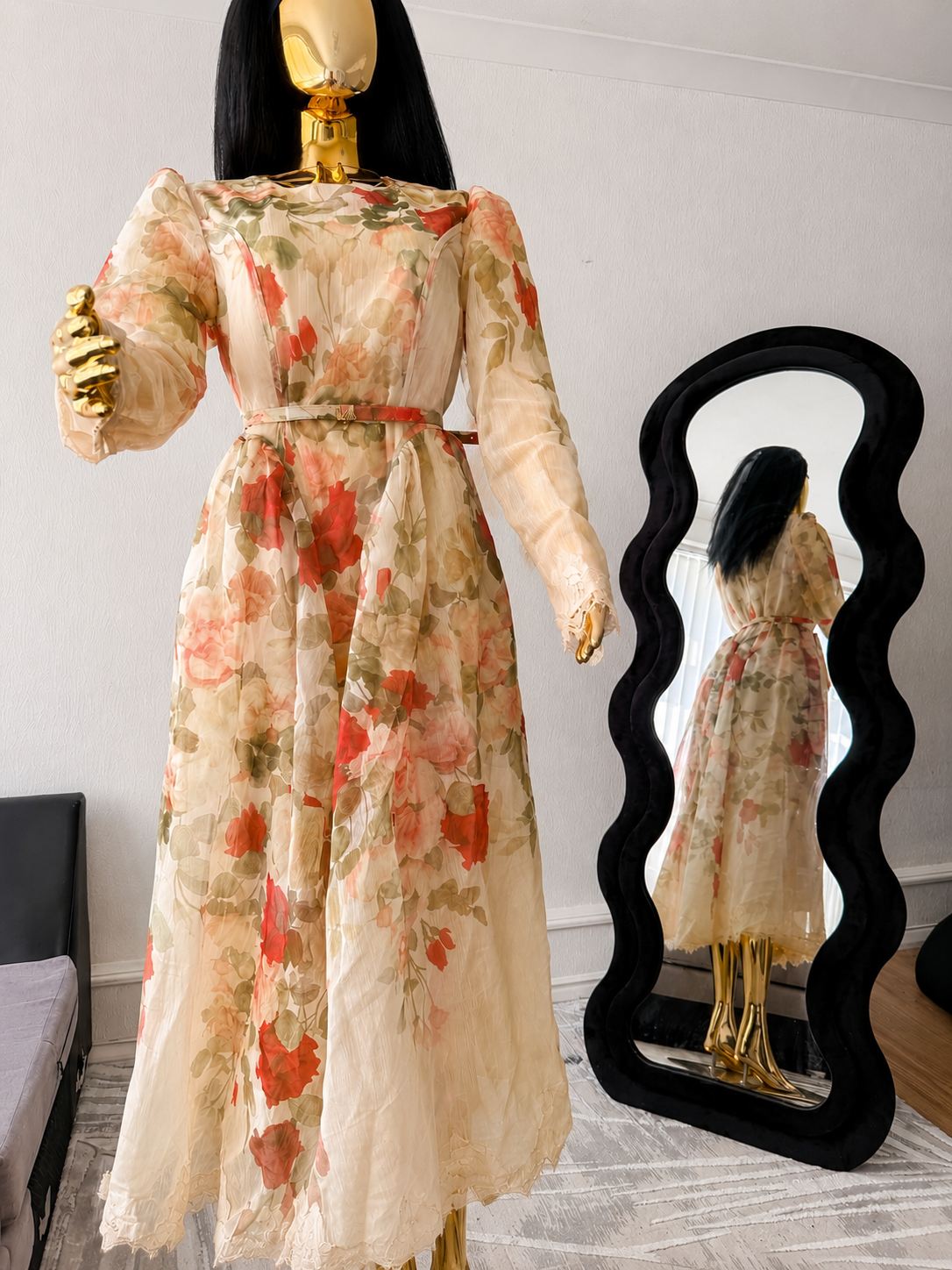 Floral Organza maxi dress